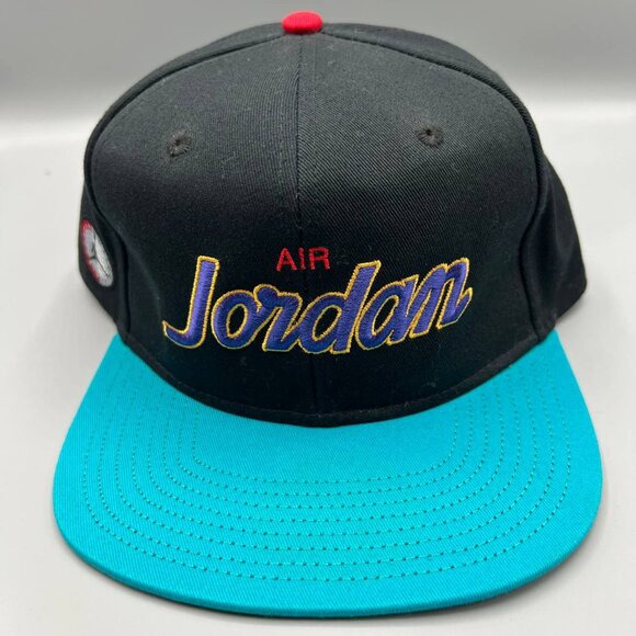 Air Jordan Hat Men Black Blue Embroidered‎ Logo Jumpman Snap Back Cap - Picture 1 of 8